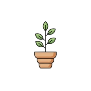 plant in pot logo design free vector